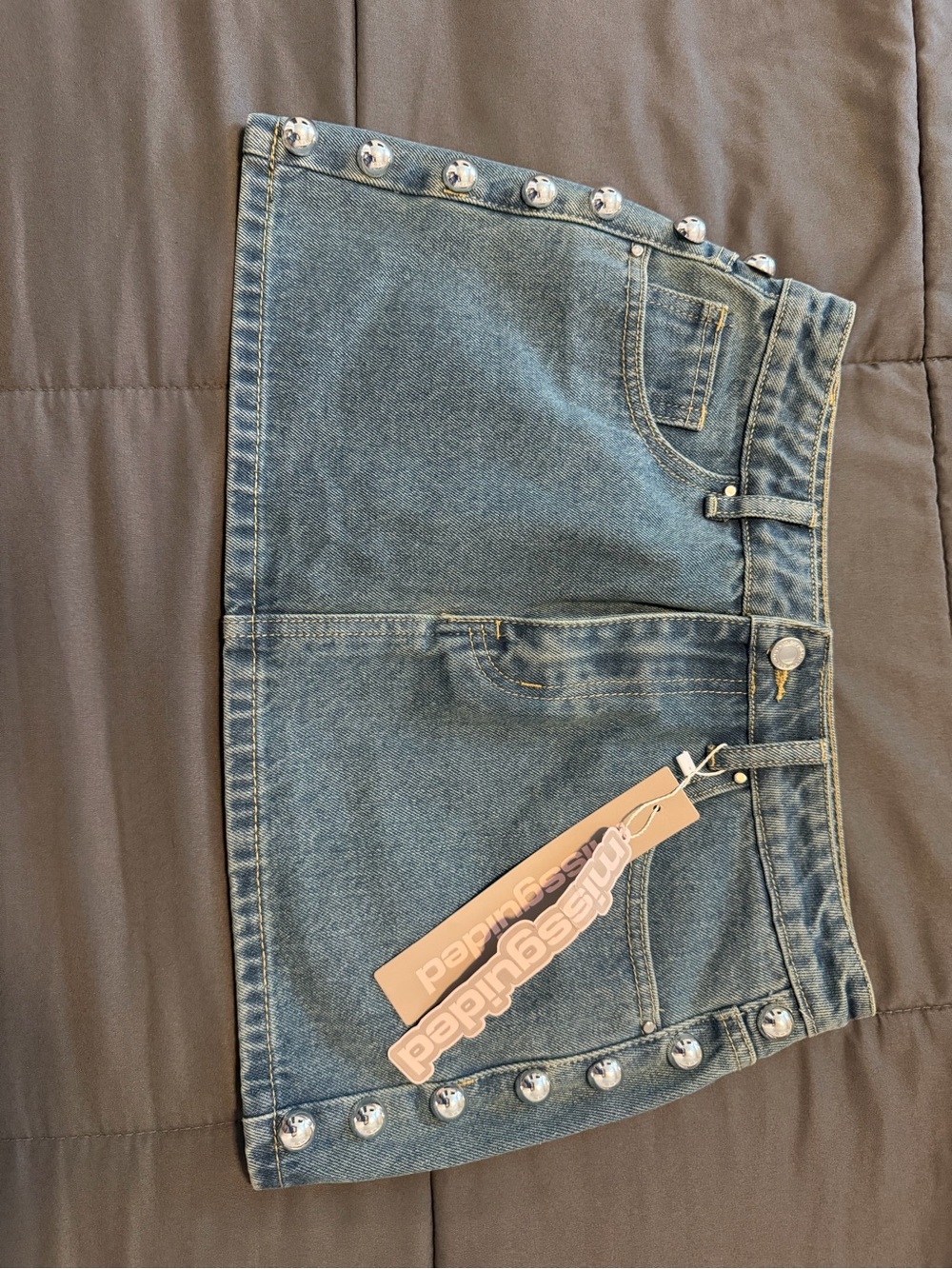 Misguided denim mini skirt